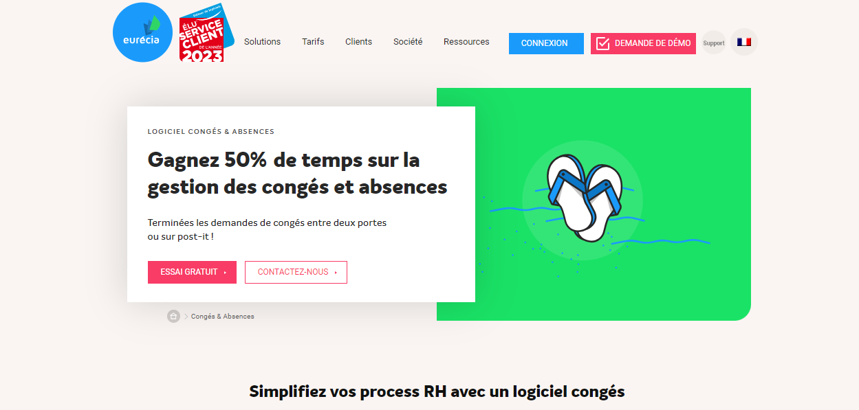Eurécia - meilleurs logiciels de gestion des congés et absences