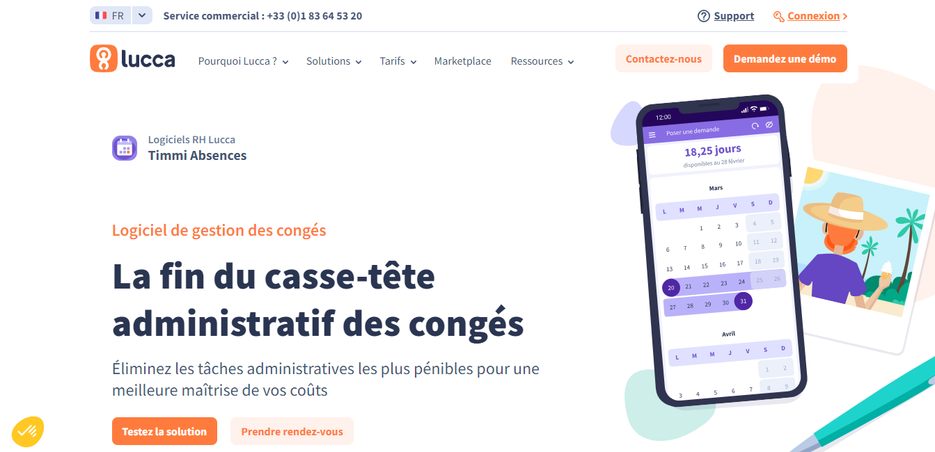 Timmi Absences - meilleurs logiciels de gestion des congés et absences
