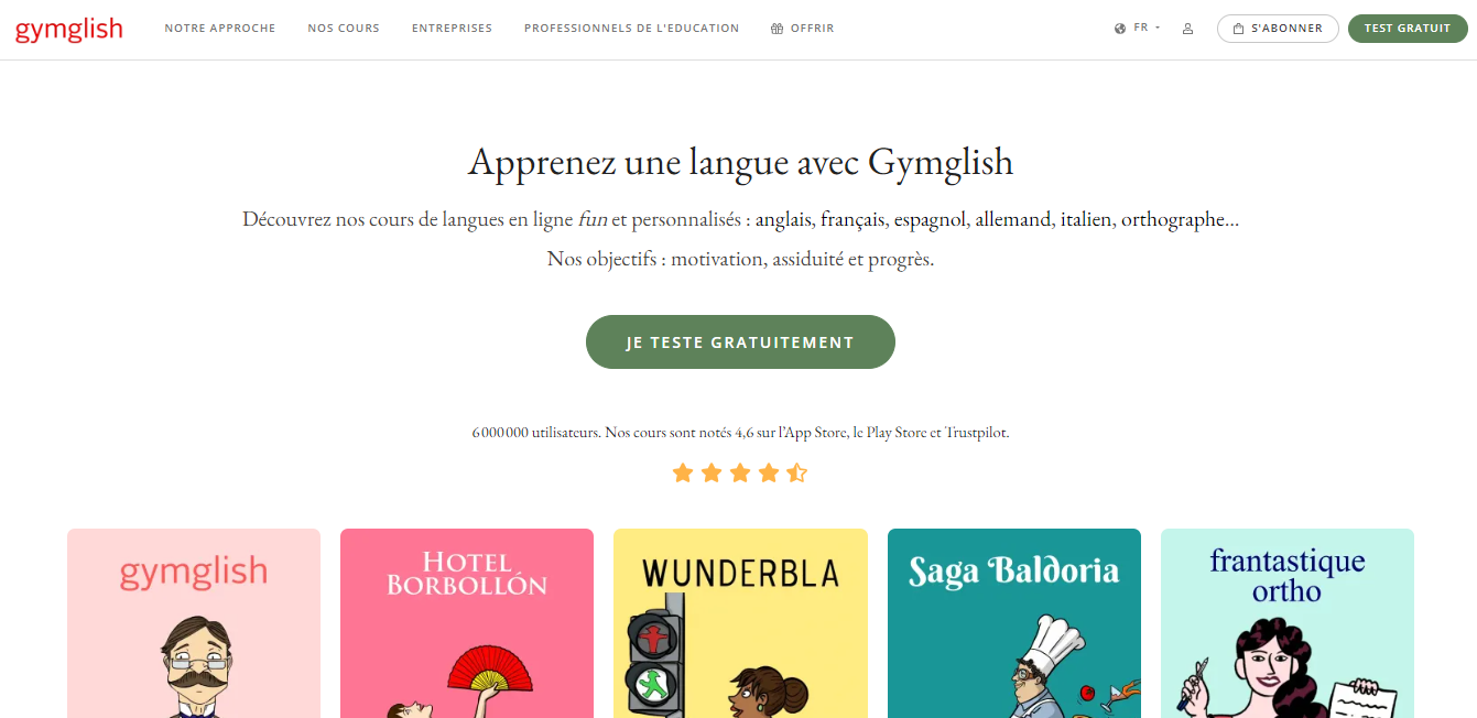 Gymglish - Cours d’anglais pour adulte