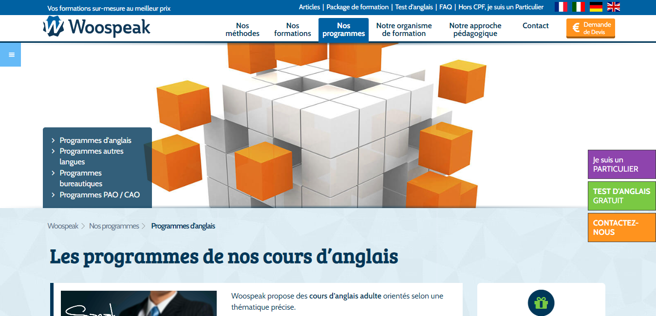 Woospeak - Cours d’anglais pour adulte