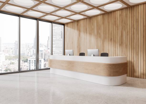 comptoir banque d'accueil design bureau entreprise