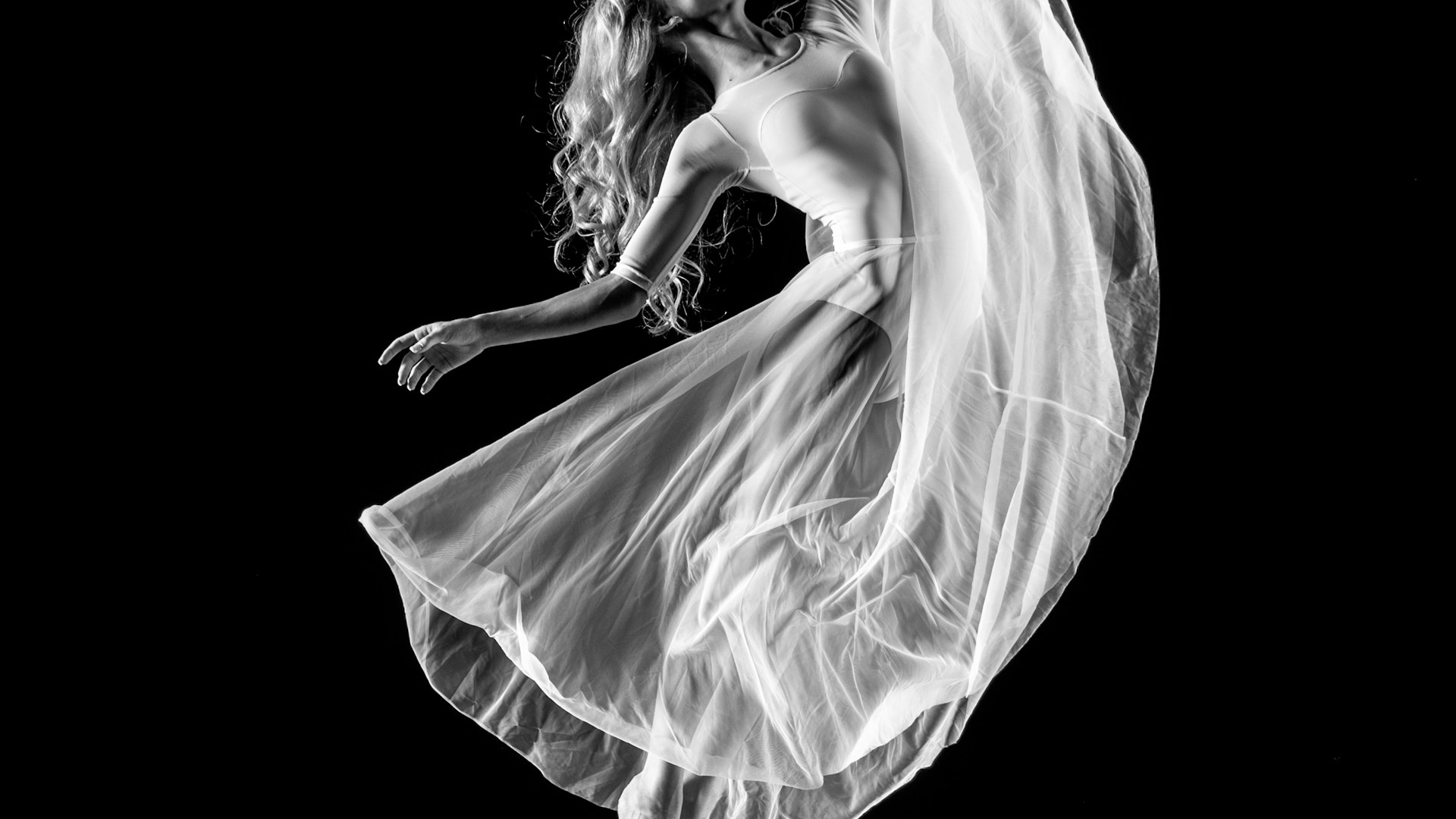 Danseur professionnel en répétition